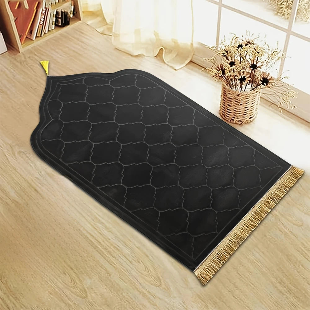 Noir Impérial – Tapis de prière raffiné